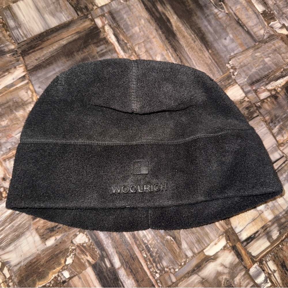 Woolrich Black Polyester Beanie
